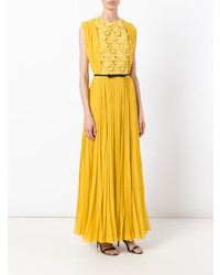 Robe de soirée plissée jaune Giambattista Valli