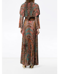 Robe de soirée plissée multicolore Etro