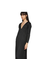 Robe de soirée plissée noire Pleats Please Issey Miyake