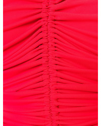 Robe de soirée plissée rouge Alexander McQueen