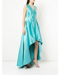 Robe de soirée plissée turquoise Paule Ka