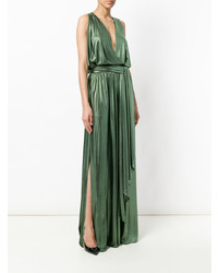 Robe de soirée plissée verte Alexandre Vauthier