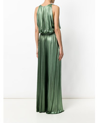 Robe de soirée plissée verte Alexandre Vauthier