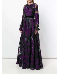 Robe de soirée pourpre foncé Talbot Runhof