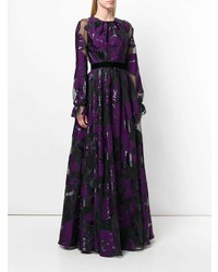 Robe de soirée pourpre foncé Talbot Runhof