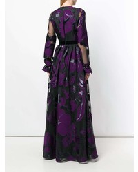 Robe de soirée pourpre foncé Talbot Runhof