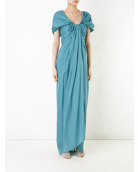 Robe de soirée tressée turquoise Paule Ka