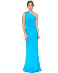 Robe de soirée turquoise Kaufman Franco