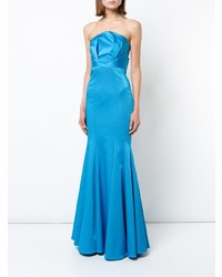 Robe de soirée turquoise Zac Zac Posen