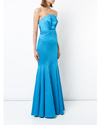 Robe de soirée turquoise Zac Zac Posen