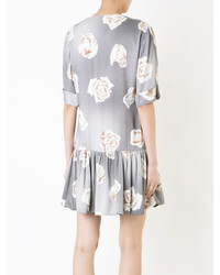 Robe décontractée à fleurs grise Moschino