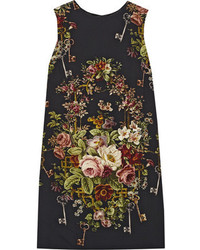 Robe décontractée à fleurs noire Dolce & Gabbana