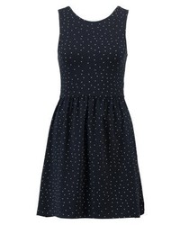 Robe décontractée á pois bleu marine Only