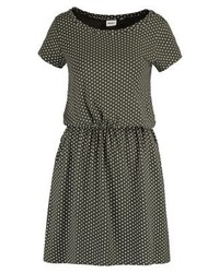 Robe décontractée á pois olive Object