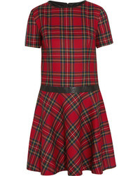 Robe décontractée écossaise rouge Karl Lagerfeld