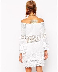 Robe décontractée en crochet blanche Asos