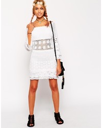 Robe décontractée en crochet blanche Asos