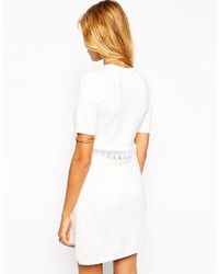 Robe décontractée en crochet blanche Asos