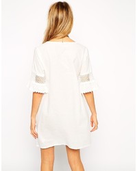 Robe décontractée en crochet blanche Asos