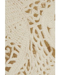 Robe décontractée en crochet blanche Saint Laurent