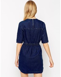 Robe décontractée en denim bleu marine Asos