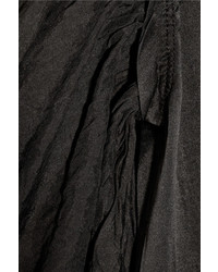 Robe décontractée en soie noire Clu