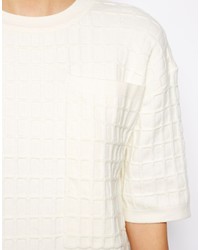 Robe décontractée en tricot blanche Asos