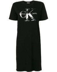 Robe décontractée imprimée noire CK Calvin Klein