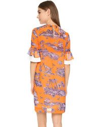 Robe décontractée imprimée orange Just Cavalli