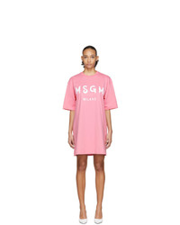 Robe décontractée imprimée rose MSGM