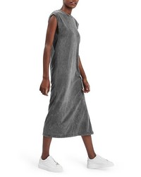 Robe découpée gris foncé