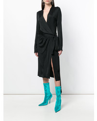 Robe drapée noire Alexandre Vauthier