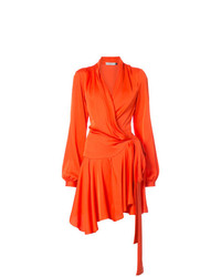 Robe drapée orange Patbo