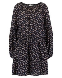 Robe droite à fleurs bleu marine Sparkz