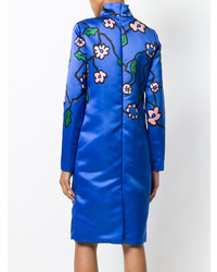 Robe droite à fleurs bleue Marni