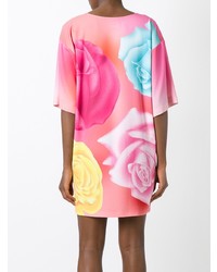 Robe droite à fleurs rose Boutique Moschino