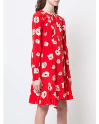 Robe droite à fleurs rouge Derek Lam 10 Crosby