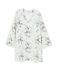Robe droite à fleurs vert menthe Mango