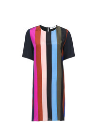 Robe droite à rayures verticales multicolore Dvf Diane Von Furstenberg