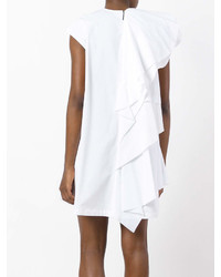 Robe droite à volants blanche MSGM