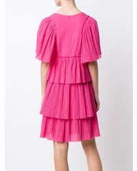 Robe droite à volants fuchsia Sonia Rykiel