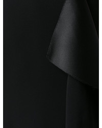 Robe droite à volants noire Versace