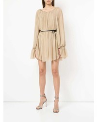 Robe droite beige Mugler