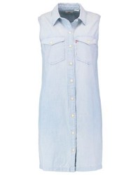 Robe droite bleu clair