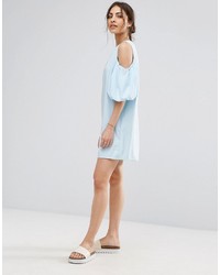 Robe droite bleu clair Boohoo