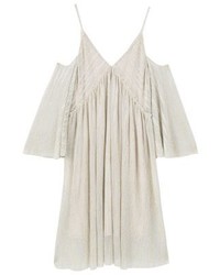 Robe droite dorée Mango