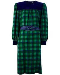 Robe droite écossaise vert foncé Givenchy