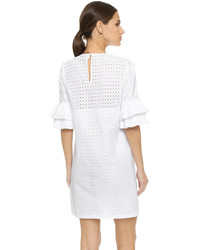 Robe droite en broderie anglaise blanche Just Cavalli