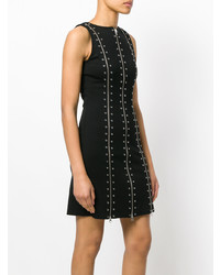 Robe droite en broderie anglaise noire McQ Alexander McQueen