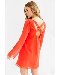 Robe droite en chiffon rouge